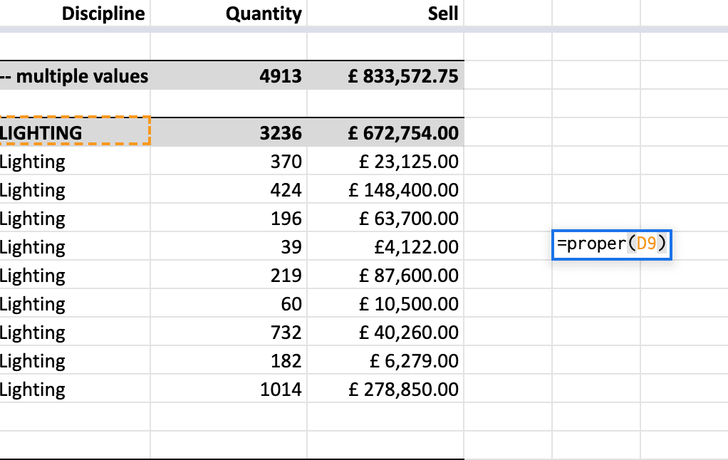 Change the text case in Google Sheets