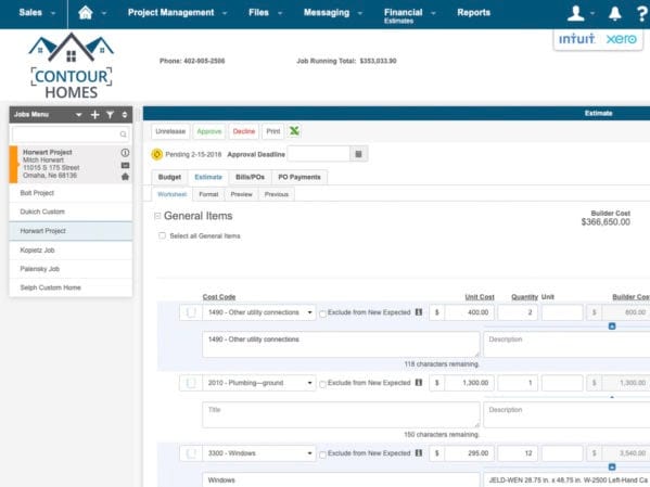 Buildertrend electrical project management software