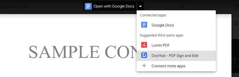 DocHub Google Drive integration